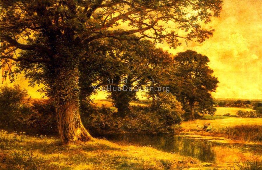 A Woodland Pool - 本杰明·威廉姆斯·里德